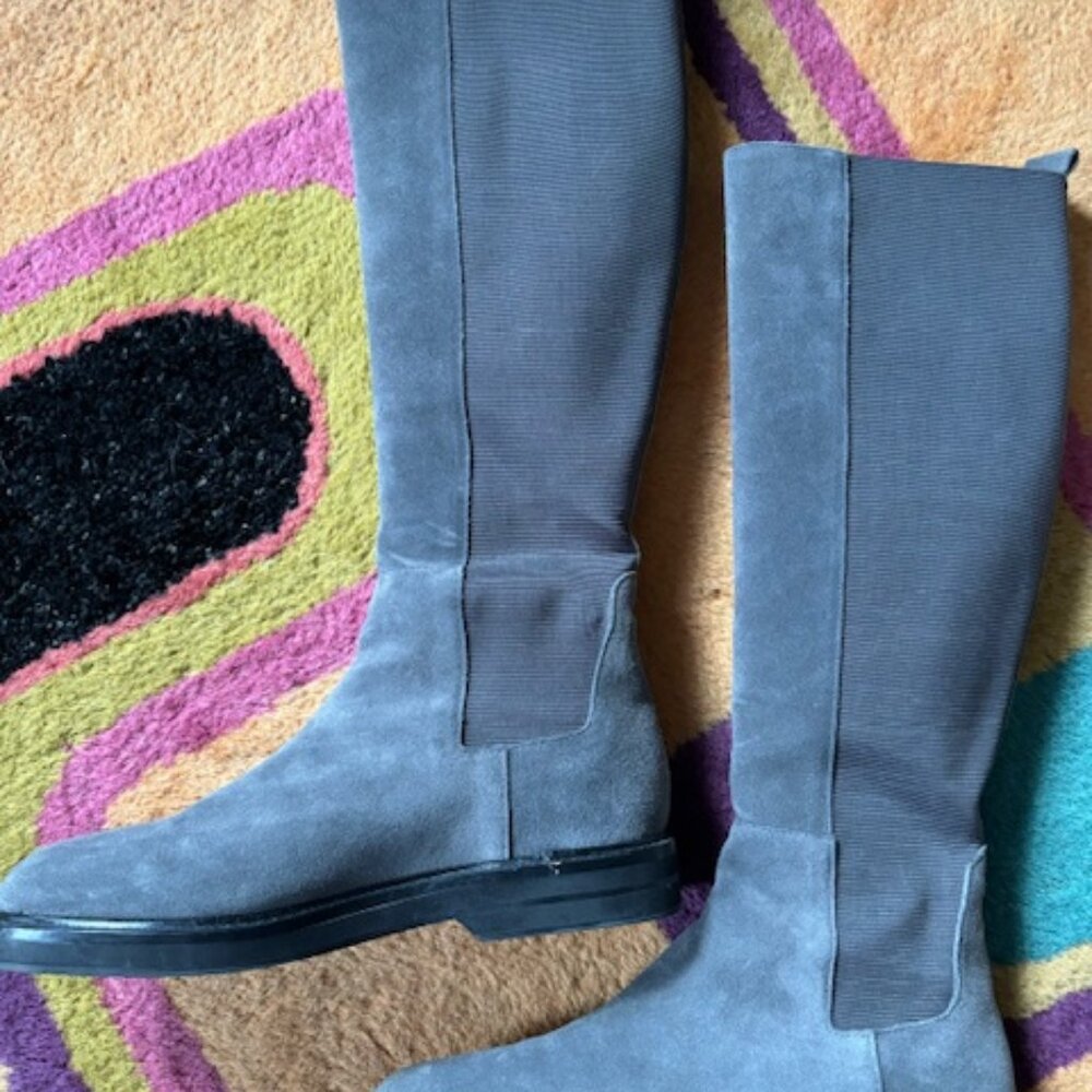 Donald Pliner Charcoal Suede Knee-High Boots